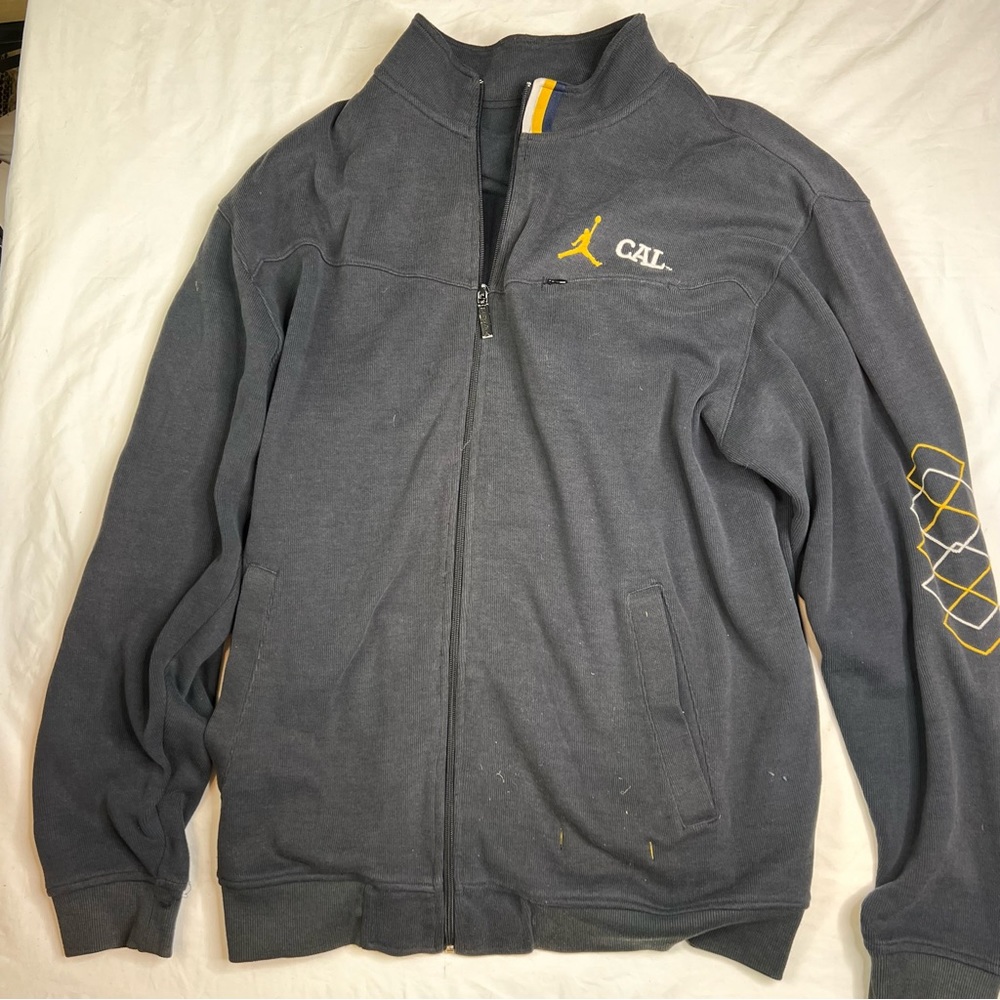 UC Berkeley Jacket Large Cal Bears Sweater Jacket Full Zip Nike Air Jordan L0501